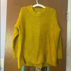 Old navy yellow boucle tunic sweater